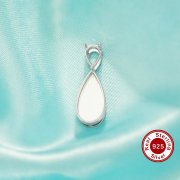 6x12MM Keepsake Breast Milk Resin Pear Bezel Pendant Settings With 4x6MM Pear Prong Settings,Solid 925 Sterling Silver Pendant Charm,DIY Pendant Supplies 1431502