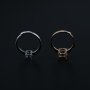 1Pcs Multiple Size Oval Prong Bezel Rose Gold Plated Solid 925 Sterling Silver DIY Adjustable Ring Settings for Moissanite Gemstone 1294167