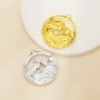 Mother and Baby Round Pendant Charm,Stainless Steel Flower Pendant,Art Deco Mom And Baby Pendant,DIY Pendant Supplies 1431541