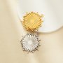 Keepsake Breastmilk Stainless Steel Round Bezel Pendant,Vintage Styles Art Deco Round Pendant Charm,Silver Gold Pendant,DIY Pendant Supplies 1411440