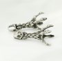 5Pcs 15MM Round Beads Holder Antiqued Silver Brass Skull Pendant Settings DIY Jewelry Supplies 1431126