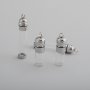 1Pcs Stainless Steel Glass Perfume Container DIY Vial Wish Liquid Pendant Charm 1800514
