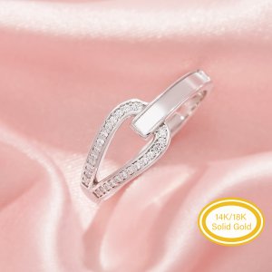 Keepsake Breast Milk Resin Channel Ring Settings,Solid 14K 18K Gold Ring,Art Deco Solid Back Ring,DIY Ring Supplies 1295053