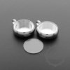 5pcs 16mm round bezel 5mm depth silver floating pendant charm with glass supplies 1411199-6