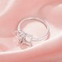 Two Stones Toi Et Moi Prong Ring Settings,Solid 925 Sterling Silver Ring,Minimalist Ring,DIY Ring Supplies 1295054-1