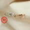 6-9MM heart shape bezel rose gold silver Gemstone CZ stone prong bezel solid 925 sterling silver adjustable ring settings 1294139