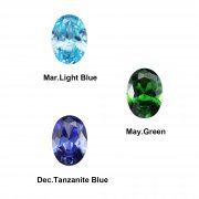 5Pcs March May December Imitation Garnet Birthstone Oval Faceted Cubic Zirconia CZ Stone DIY Loose Stone Supplies 4120142-2
