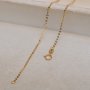 0.9MM Solid 18K Yellow Gold Necklace,Au750 Necklace,18K Gold Cable Necklace,DIY Necklace Chain Supplies 16''+2'' 1315027