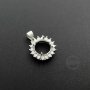 1Pcs 6-15MM Simple Round Prong Bezel Settings For Cz Stone Solid 925 Sterling Silver DIY Pendant Charm Tray 1411210