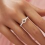 Hexagon Prong Ring Settings,Solid 14K 18K Gold Moissanite Ring,Minimalist Moissanite Ring,DIY Ring Supplies 1294981