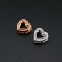 1Pcs 8MM Heart Prong Pendant Charm Settings Simple Rose Gold Plated Solid 925 Sterling Silver DIY Bezel Tray for Gemstone 1431068