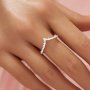 Curved Moissanite Stackable Ring,Solid 14K 18K Gold Ring,Vintage Styles Ring,Crown Stacker Ring,DIY Ring Supplies 1295003