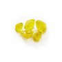 Heart Faceted Yellow Lumogarnet,Fluorescent Ce YAG,Yttrium Aluminum Garnet,Loose Gemstone,UV Blacklight Dayglow 4130023
