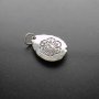 1Pcs 8X10MM Oval Bezel Solid 925 Sterling Silver Cabochon Pendant Settings With Brass Combined 1421103