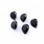 5Pcs Pear Black Spinel Faceted Cut Loose Gemstone Natural Semi Precious Stone DIY Jewelry Supplies 4150007