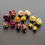 5Pcs 15-20MM Real Pink Preserved Dry Rose Flower with Epoxy Filled DIY Earrings Charm Supplies 1800397