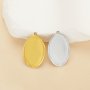 Keepsake Breast Milk Resin Oval Bezel Pendant Settings,Simple Stainless Steel Oval Pendant Charm,DIY Pendant Blank Supplies 1421274