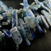 16inch,about 60pcs,20-30mm string blue kyanite raw stone stick loose beads for DIY earrings pendant charm supplies 3000019