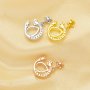 6x8MM Pear Prong Pendant Bezel Settings,Moon Solid 925 Sterling Silver Rose Gold Plated Pendant Charm,Art Deco Pendant,DIY Pendant Charm Tray Supplies 1431479