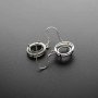 1Pair Multiple Size Oval Bezel Solid 925 Sterling Silver DIY Prong Hook Earrings Settings Bezel 1702197