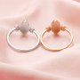 5x10MM Keepsake Breast Milk Resin Marquise Bezel Ring Settings,Moon Solid 14K 18K Gold Ring,Full Moon Deco Ring,DIY Ring Supplies 1294636