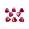 5Pcs Lab Created Heart Ruby July Birthstone Red Faceted Loose Gemstone DIY Jewelry Supplies 4130012