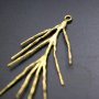 6pcs 20x38mm raw brass color coral branch DIY pendant charm jewelry findings supplies 1800251