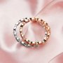 Keepsake Breast Milk Resin Ring Settings,Full Band Eternity Marquise Bezel Solid 925 Sterling Silver Rose Gold Plated Ring,Stackable Ring,DIY Ring Supplies 1294710