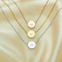 8MM Keepsake Breast Milk Resin Round Bezel Pendant Necklace Settings,Solid 925 Sterling Silver Rose Gold Plated Chain Necklace 16''+2'' 1411457