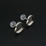 9MM Heart Bezel Settings Studs Earrings for Breastmilk Resin Solid Back 925 Sterling Silver Earrings DIY Supplies 1702224
