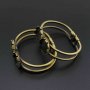 1Pcs Vintage Style Brass Bronze 20MM Round Crown Bezel Bracelet Bangle Settings DIY Supplies 60MM Diameter 1900231
