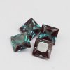 Lab Grown Alexandrite Faceted Gemstone,Princess Cut Square Color Change Stone,June Birthstone,DIY Loose Gemstone Supplies 4140029