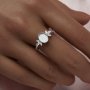 6x8MM Keepsake Breast Milk Resin Oval Bezel Ring Settings,Solid Back Solid 14K 18K Gold Ring,Art Deco Ring,DIY Ring Supplies For Gemstone 1222092
