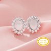 Keepsake Breast Milk Resin Oval Bezel Studs Earrings Blank Settings,Sun Flower Solid Back 14K 18K Gold Studs Earring,DIY Earrings Supplies 1706210