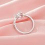 Halo Hexagon Prong Ring Settings,Solid 14K 18K Gold Moissanite Ring,Pave Moissanite Hexagon Ring,DIY Ring Supplies 1294983