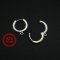 13MM Hoop Earrings Settings with Loop Solid 925 Sterling Silver DIY Jewelry Supplies 1702229