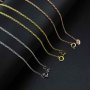 1Pcs 1.4MM Thick 16-22Inches Rose Gold Plated Solid 925 Sterling Silver Rolo Chain Necklace DIY Supplies Findings 1320007