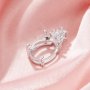 Oval Prong Pendant Settings,Solid 925 Sterling SilverPendant Charm,Simple Art Deco Pendant Charm,DIY Pendant Bezel For Gemstone 1421245