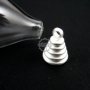 5pcs 20x30mm vintage brass matte silver bail glass vial pendant wish bottle bulb charm DIY findings 1810148
