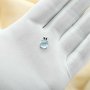 8MM Round Sky Blue Topaz Birthstone Pendant Charm,Solid 925 Sterling Silver Charm,November Birthstone Pendant,DIY Birthstone Jewelry 1411323