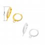Stainless Steel Hoop Earrings,Silver Gold Plated Hoop Earrings,Minimalists Pave CZ Stone Earrings,DIY Earrings Supplies 1706228