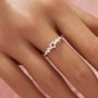 Halo Heart Prong Ring Settings,Solid 14K 18K Gold Ring,Elegant Pave Moissanite Ring,Art Deco Heart Ring,DIY Ring Supplies For Gemstone 1294992