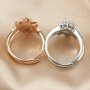Keepsake Breast Milk Resin Round Ring Settings Stackable 5MM Main Stone Solid 925 Sterling Silver Rose Gold Plated DIY Ring Bezel 1294340