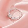 Keepsake Breast Milk Resin 4x6MM Pear Bezel Settings,Solid 14K 18K Gold Ring,2 Stone Prong Ring Settings,With 6x8MM Oval Stone Prong Settings 1294989