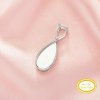 6x12MM Keepsake Breast Milk Resin Pear Bezel Pendant Settings With 4x6MM Pear Prong Settings,Solid 14K 18K Gold Pendant Charm,DIY Pendant Supplies 1431502