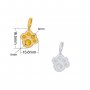 Keepsake Breast Milk Resin Round Bezel Dog Paw Pendant Settings,Solid 925 Sterling Silver Gold Plated Charm Pin for 3-4MM 6-7MM Half Drilled Beads Pearl,DIY Pendant Supplies 1411451