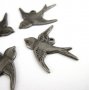 10pcs one loops 17x19MM vintage antiqued silver brass swallow bird charm,pendant,antiqued brass stamping charm 1830009