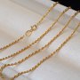 1.2MM Solid 18K Yellow Gold Necklace,Au750 Necklace,18K Gold Wheat Necklace,DIY Necklace Supplies 1315024