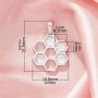 Keepsake Breast Milk Resin Hexagon Bezel Pendant Settings,Honeycomb Solid 9K 14K 18K Gold Pendant Charm,DIY Pendant Supplies 1431418