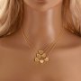 Keepsake Breast Milk Heart Bezel Pendant Settings,Solid Back Solid 14K 18K Gold Necklace,DIY Jewelry With Necklace Chain 16''+2'' 1431511